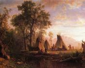 阿尔伯特 比尔施塔特 : Indian Encampment Late Afternoon